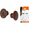 Tappo copriforo self workit - Plastica marrone mm  6 cf=pz 30