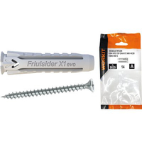 Tassello nylon + vite self workit - Mm 10x50 vite tsp cava pz mm 6x60 cf=pz 4
