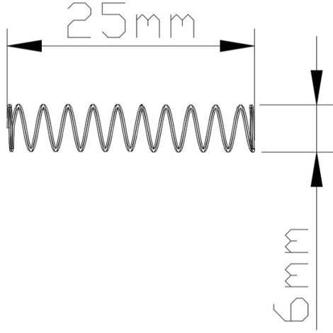 Set 200 molle 6 x 25 mm. ricambio forbice