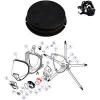 Membrana fonica pp nero semimaschere maschera cod.17