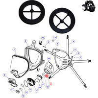 Portavalvola oronasale pp nero semimaschere maschera cod.18