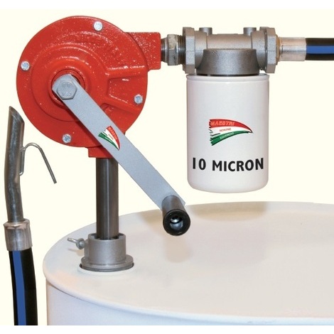 POMPA A MANO PER TRAVASO GASOLIO ROTARY FILTER 30lt/min