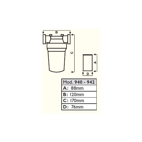 FILTRO A CARTUCCIA METALLICA LAVABILE 80LT/MIN