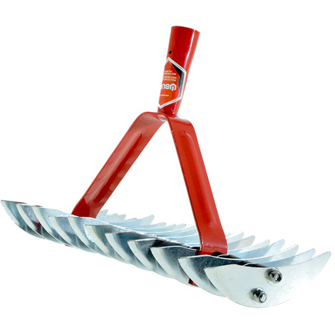 Rastrello 11 + 21 denti aeratore doppio arieggiatore per giardino prato inglese