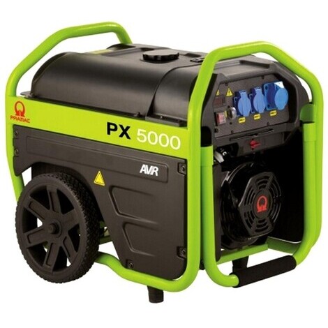 Generatore di corrente pramac px5000 230v gruppo elettrogeno portatile con ruote