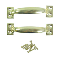 Set 2 maniglie per porta ottonate