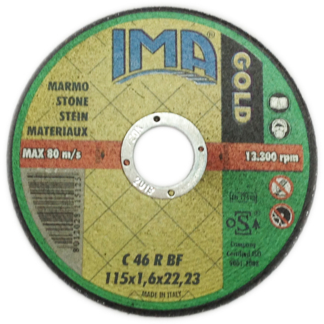 1 pz - 230 x 3,2 x 22 mm - disco taglio marmo e pietra per smerigliatrice - ima