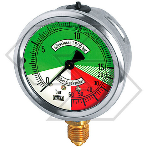 MANOMETRO ISOMETR.0-15/60 BAR D.100