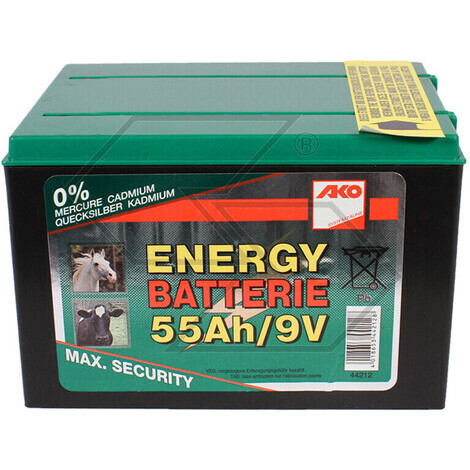 Pila per elettrificatori 9 V - 55 Ah