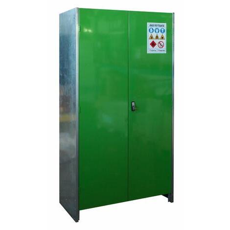 ARMADIO PER FITOSANITARI A 2 ANTE (LxPxH) 1000x500x2000MM DI COLORE VERDE.