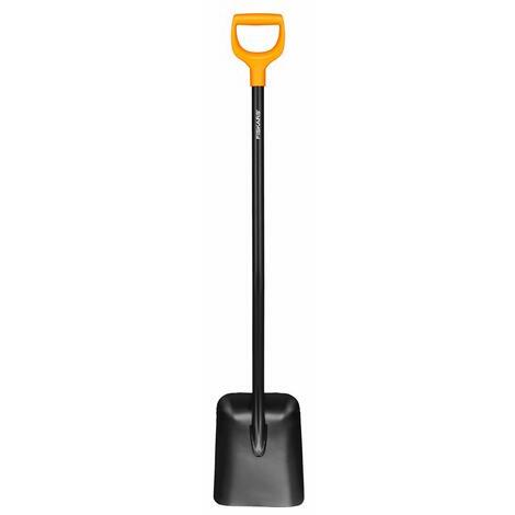 Fiskars Badile per movimentare sabbia ghiaia e altro materiale ingombrante, Lunghezza: 127 cm, lama e manico in allumino, Nero/Arancione, Solid, 1003457