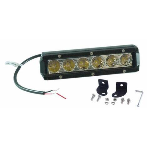 Barra a led 10-36V 30W 185x65x55mm, Raggio Spot, IP67 6 led (Epistar) a 5W, 6000K, 1710 LM