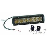 Barra a led 10-36V 30W 185x65x55mm, Raggio Spot, IP67 6 led (Epistar) a 5W, 6000K, 1710 LM