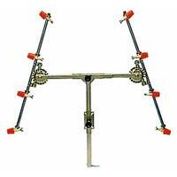 Barra irrorante 1000 mm in acciao zincato RoHS completa di 4+4 getti M61 (articolo 01617), aste orientabili, barre in acciaio inox, supporto centrale con angolare di fissaggio. Massima pressione d'esercizio 50 bar. Utilizzato su gruppi irroranti portati e