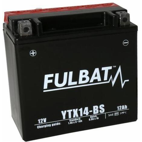 Batteria 12VCapacit  nominale / Nominal Capacity:# 12 AhAvviamento / Start:# 200 AhPolarit  / Polarity:# + -Tipo / Type:# senza manut. / maint. freeNote / Notes:# con flacone di acido / provided with acidRif.Orig._Brand Rif.Orig.:# CBTX14-BS_UNIVERSAL