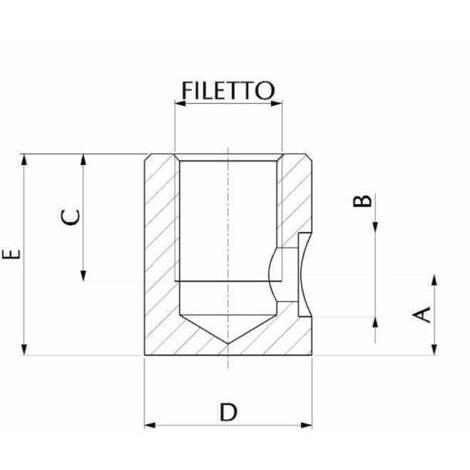 Borchia filet.1/2 + foro x 12