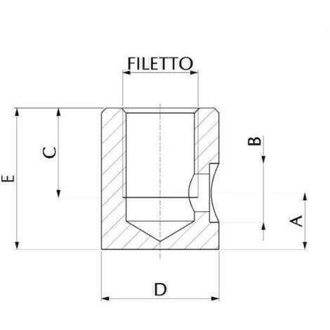 Borchia filet.3/8 + foro x 12