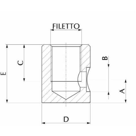 Borchia filet.3/8 + foro x 12