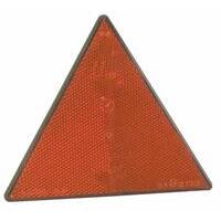 Triangolo rifrangente rosso con viti M6x16 mm, in metacrilato e fissato alla base con ultrasuoni, interasse 85 mm, retro-riflettente classe III A, dimensioni 160x139 mm