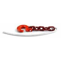 Catena choker assemblata con gancio e puntale Grado 80. Catena profilo quadro,  7mm, lunghezza 2,5mt