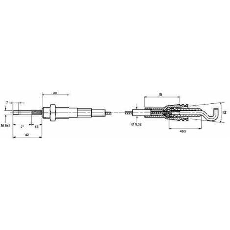 Cavo telecomando lunghezza 3000mm tipo Morse