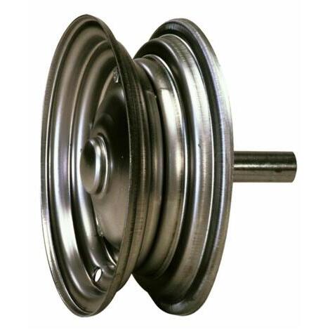 Disco ruota completo di assale montato su cuscinetti a sfere. Diametro disco 230mm, lunghezza assale 185mm.