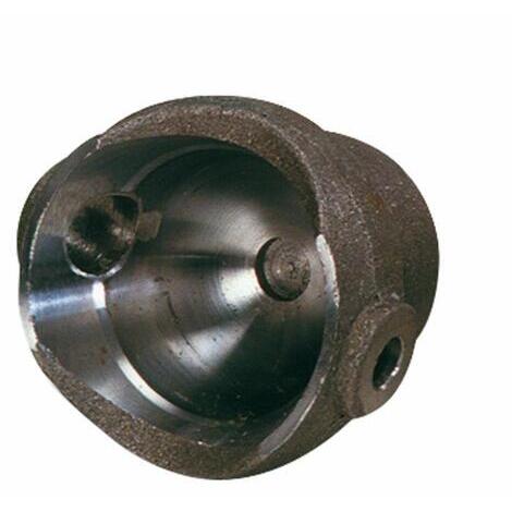 Chiocciola per sistema ribaltamento rimorchi,  60 mm, con altezza 68mm. Due fori laterali 19mm.