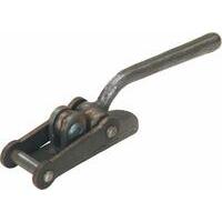 Chiusura ad anello quadro, base 80x30mm, L=190mm.