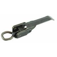 Chiusura registrabile ad occhio per rimorchi, lunghezza minima 190mm, massima 210mm, con base di fissaggio L=35mm.