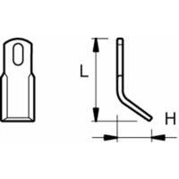Coltello H=44 L=83, con asola 27x13mm