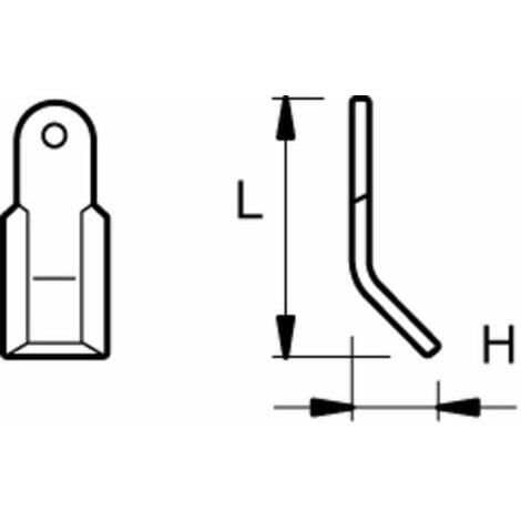 Coltello L=152, H=42,  FORO 20,5. adattabile HYMACH