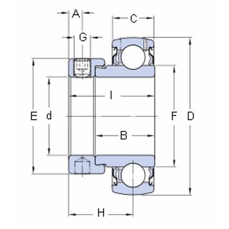 Cuscinetto per supporti  albero 40, modello YET 208 SKF