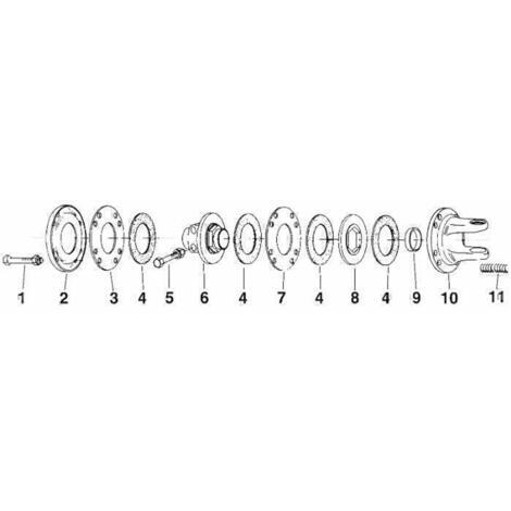 Dente doppio in acciaio temprato adattabile a mietitrebbia Laverda ref. 301896130.