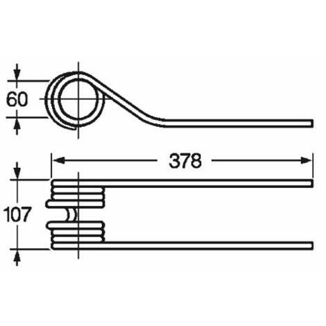Dente girello adattabile FAHR rif.1660.7564,  filo 10mm