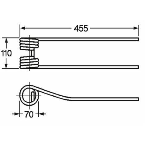 Dente per girello con attacco inferiore adattabile a GALFRE' rif. 67/88