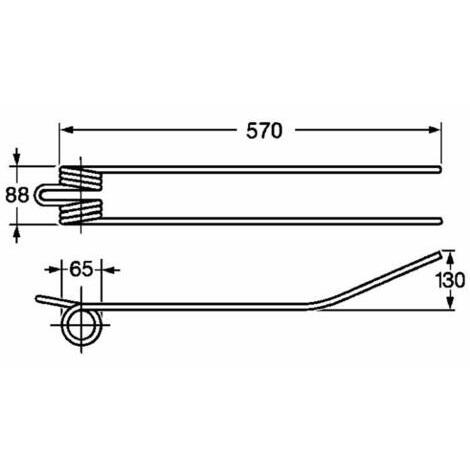 Dente per giroandanatore adattabile a BCS lungo rif. 8029/1