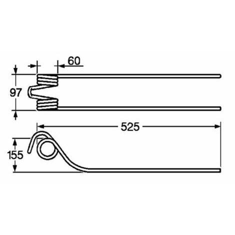 Dente per giroandanatore adattabile Galfr modello AG280, rif. 78/87