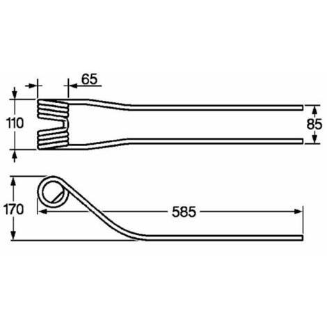 Dente giroandanatore adattabile GALFRE' modello rastremato