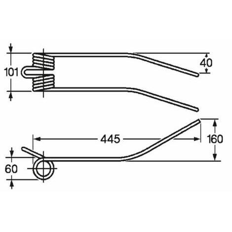 Dente per giroandanatore adattabile a KUHN rif. 57502000