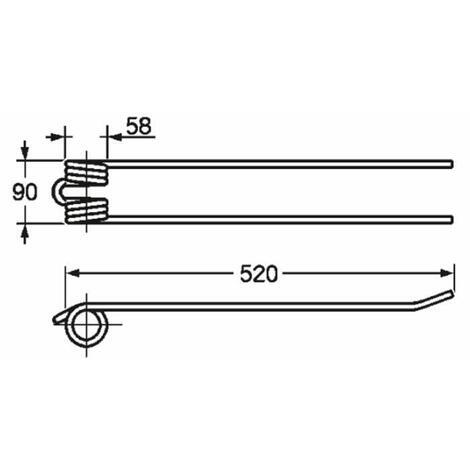 Dente per giroandanatore adattabile a STOLL rif. 0621811