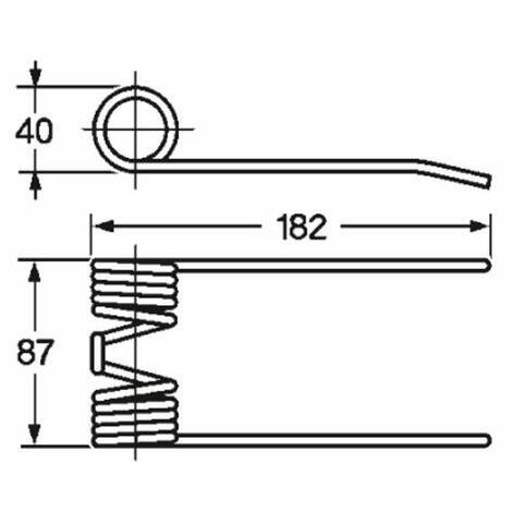 Dente pick-up per pressa/rotopressa adattabile CICORIA rif. 36.03.005