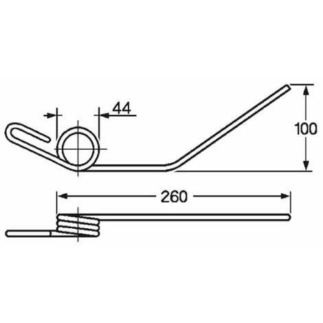 Dente pick-up per pressa/rotopressa adattabile FERABOLI rif. 1831597 modello destro