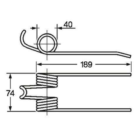 Molla per pressa/rotopressa  filo 5mm adattabile a GALLIGNANI rif. 8876278