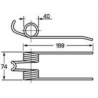 Molla per pressa/rotopressa Ø filo 5mm adattabile a GALLIGNANI rif. 8876278