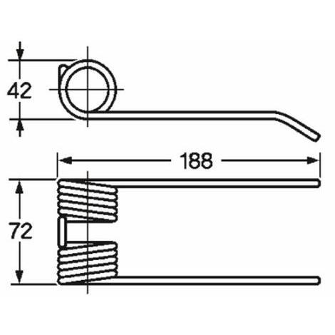 Dente pick-up per pressa/rotopressa adattabile NEW HOLLAND rif. 78.88.53