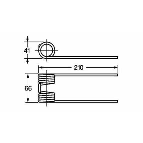 DENTE PRESSA RACCOGLITRICE ADATTABILE JOHN DEERE RIF.E41833