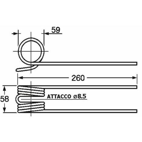 Dente per ranghinatore adattabile a GASPARDO