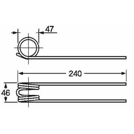 Dente per ranghinatore adattabile a MOLON e BCS