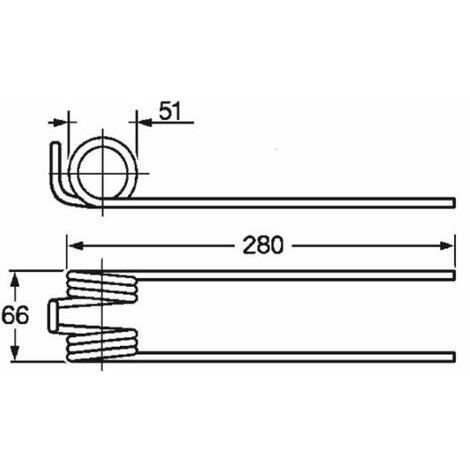 Dente per ranghinatore adattabile MOLON tipo vecchio