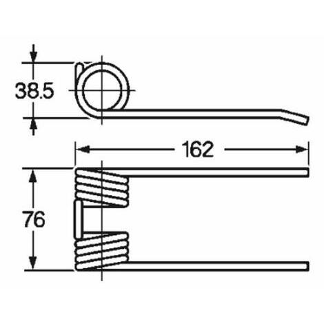 Dente pick-up per pressa/rotopressa adattabile KRONE rif. 9379190